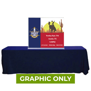 GRAPHIC ONLY - 48 In. SilverStep Tabletop Retractable Banner Super Flat Vinyl - Replacement Graphic