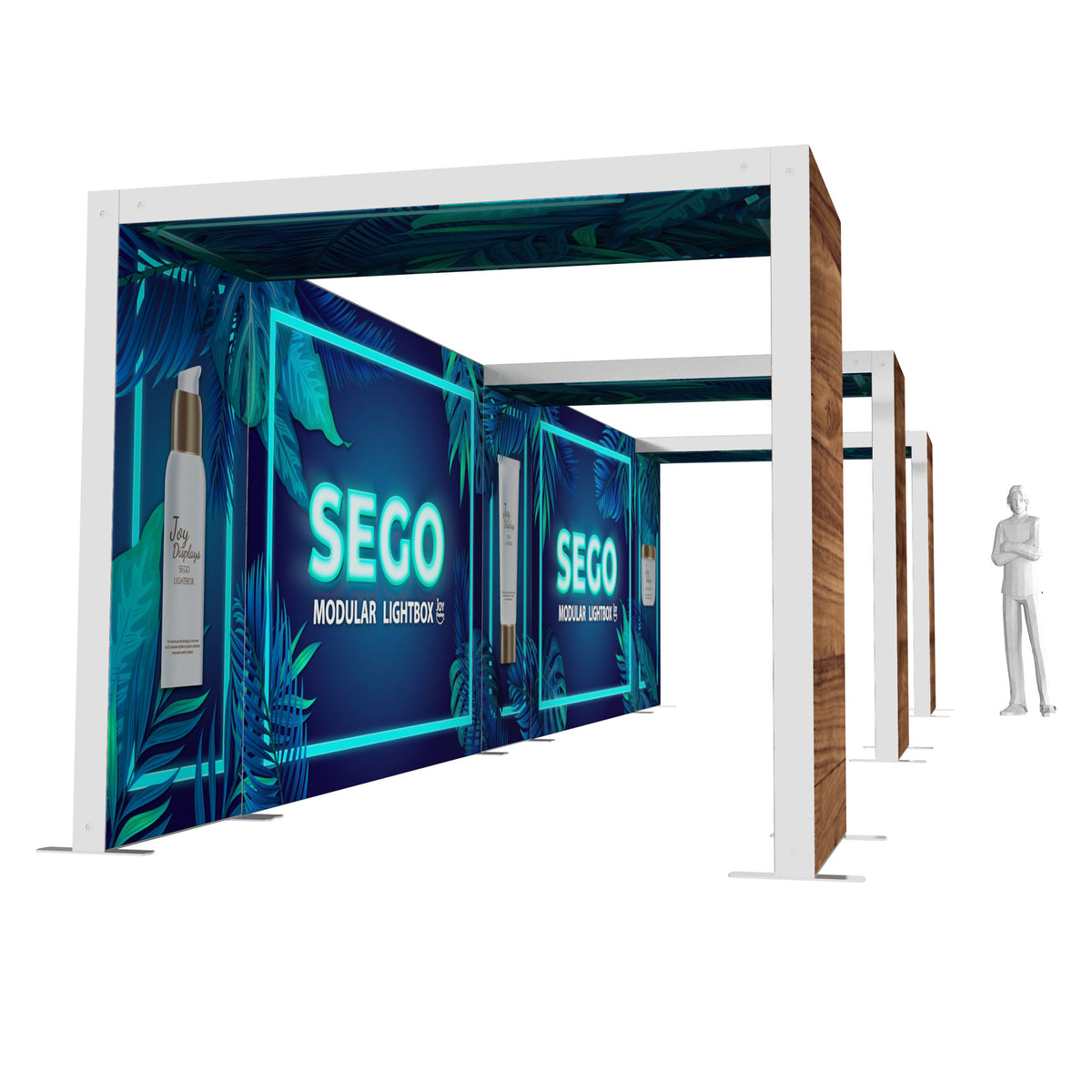 BACKLIT 30ft x 7.4ft SEGO Modular DoubleSided Lightbox Display Conf Joy Displays