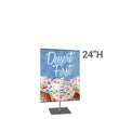 Load image into Gallery viewer, Large Classic Banner Silver Stand Square Base