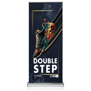 36 In. Doublestep Double-Sided Retractable Banner - 69"H Fabric Graphic Package