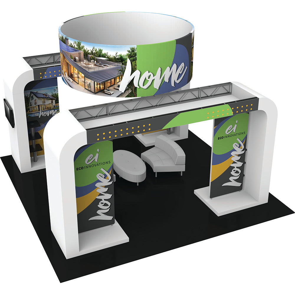 20X20 Trade Show Exhibit - Island Booth Hybrid Pro 20 – Joy Displays