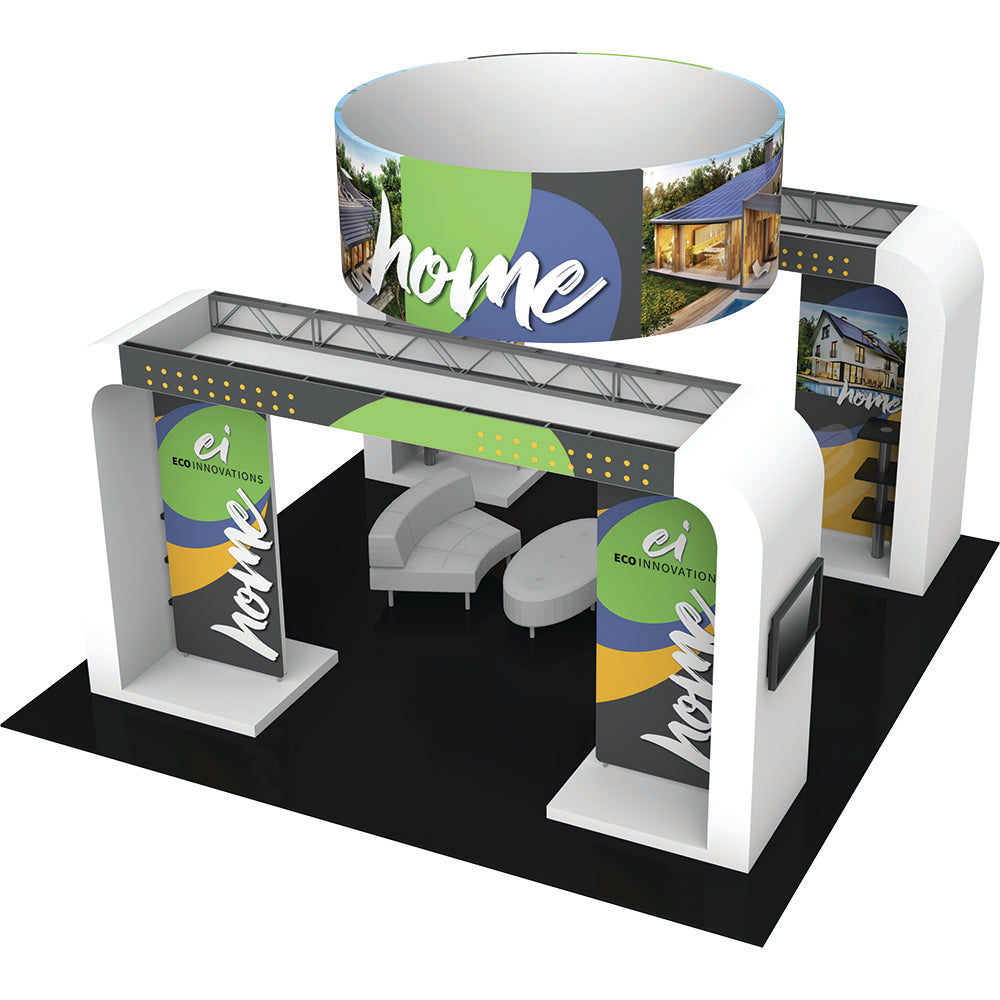 20X20 Trade Show Exhibit - Island Booth Hybrid Pro 20 – Joy Displays