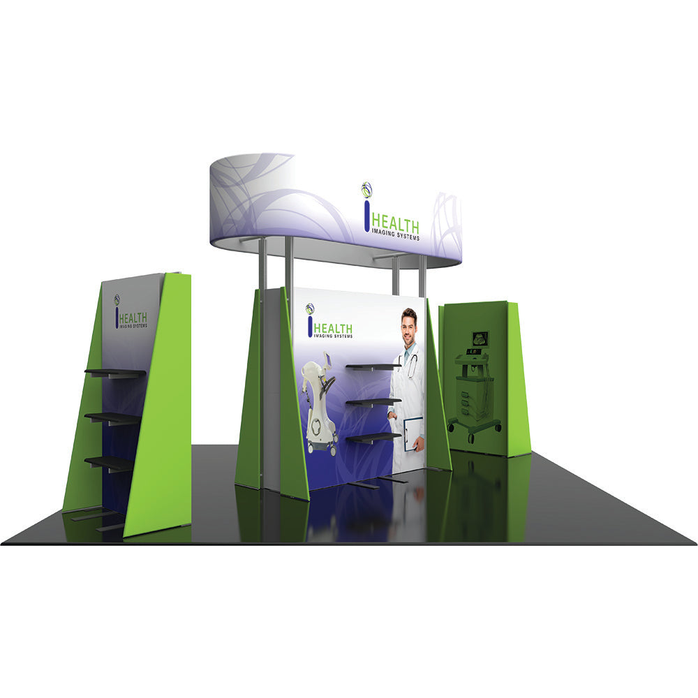 Futuristic Exhibition Booths - Curved Design & Easy Setup