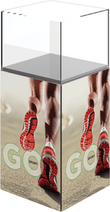 MODIFY PEDESTAL 02 with Acrylic Top - 16"W x 36"H - Product Display with Graphics
