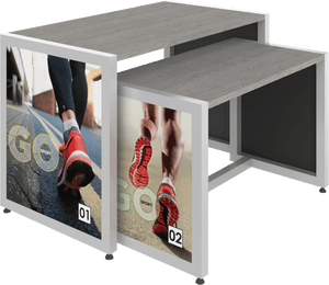 MODIFY Nesting Table 01 - 56"W x 36"H - Product Display with Graphics