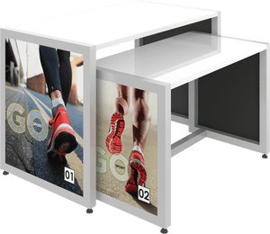 MODIFY Nesting Table 02 - 48"W x 30"H - Product Display with Graphics