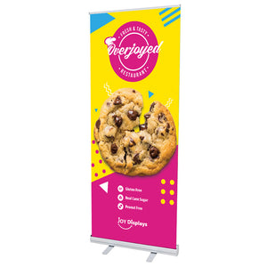 36 In. Overjoyed Retractable - 80"H Super Flat Graphic Package