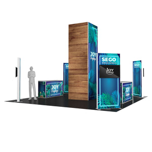 BACKLIT - 20X20 SEGO Trade Show Booth Double-Sided Lightbox - Configuration Q2