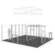 Load image into Gallery viewer, BACKLIT - 20X20 SEGO Trade Show Booth Double-Sided Lightbox - Configuration Q3