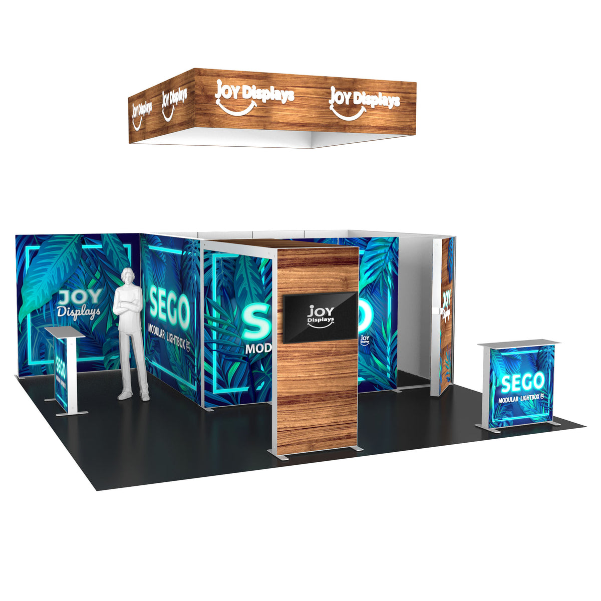 BACKLIT - 20X20 SEGO Trade Show Booth Double-Sided Lightbox - Configur ...