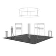 Load image into Gallery viewer, BACKLIT - 20X20 SEGO Trade Show Booth Double-Sided Lightbox - Configuration Q5