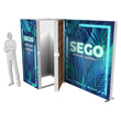 Load image into Gallery viewer, BACKLIT Display - 10ft x 7.4ft SEGO Trade Show Booth with Lockable Storage Room - Configuration J10