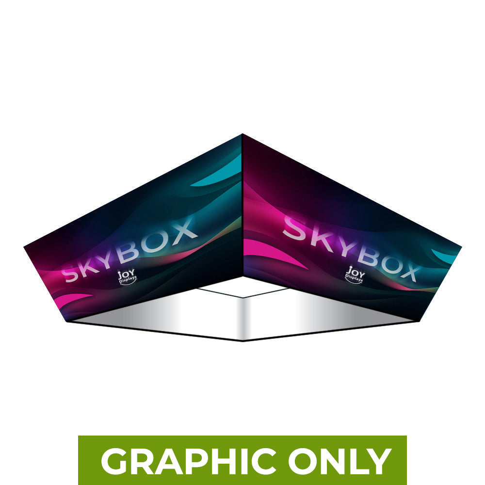 GRAPHIC ONLY 10 Ft. X 3.5 Ft. Tapered Square Overhead Hanging Banner Joy Displays