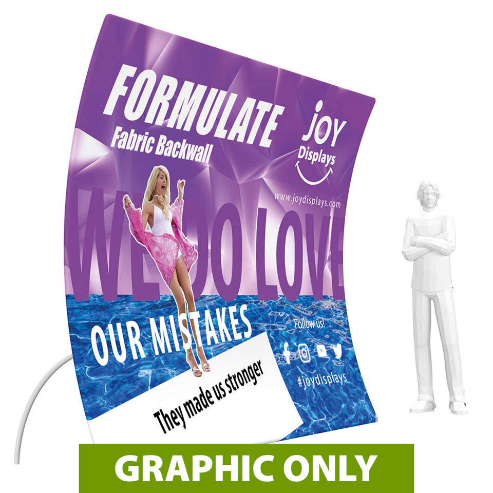 GRAPHIC ONLY - 10ft Formulate Master VC6 Vertical Curve Fabric Backwall Replacement Graphic