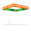 Load image into Gallery viewer, Square Overhead Hanging Banner - Trade Show Ceiling Sign