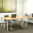 Load image into Gallery viewer, Clear Room Partition - 3 Ft W x 6 Ft H - Floor Standing Vinyl Sneeze Guard With Caster Wheels