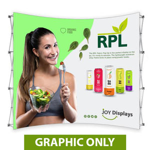 GRAPHIC ONLY - 10 Ft. RPL Fabric Pop Up Display - 89"H Curved Replacement Graphic