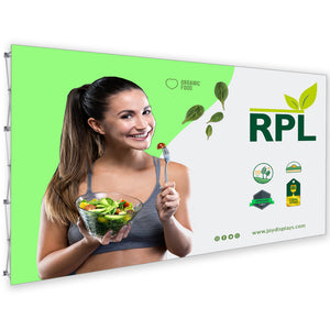 15 Ft. RPL Fabric Pop Up Display - 89"H Straight Trade Show Exhibit Booth