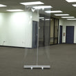Load image into Gallery viewer, Floor Standing Sneeze Guard - 33.5&quot; W X 80&quot; H - Freestanding Roll Up Clear Shield