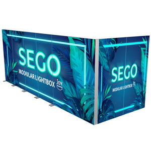 BACKLIT - 20 x 10 SEGO Modular Double-Sided Lightbox Display Configuration H