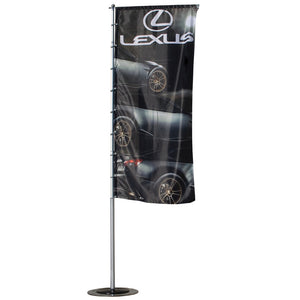 Splash Outdoor Banner Stand With 2.6 Ft. X 5 Ft. Single-Sided Graphic Package