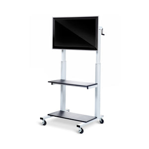 Crank-Adjustable Flat Panel TV Cart