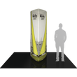 Load image into Gallery viewer, Tall Shield Tension Fabric Formulate Exhibit Structure