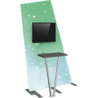 Load image into Gallery viewer, Formulate Tension Fabric TV/Monitor Media Kiosk 02