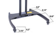 Load image into Gallery viewer, Adjustable-Height Rolling TV Stand