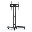 Load image into Gallery viewer, Adjustable-Height Rolling TV Stand