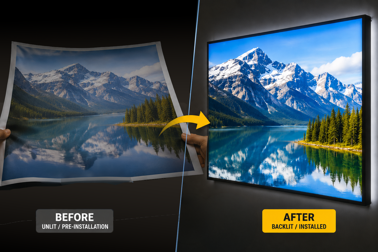 Why Do My Backlit Graphics Look Different Before Installation?