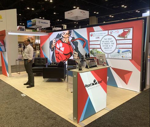 Trade show booth examples.