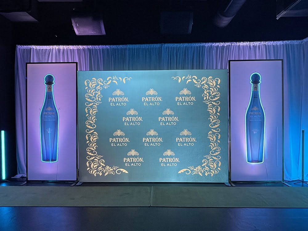 Trade show booth lighting.