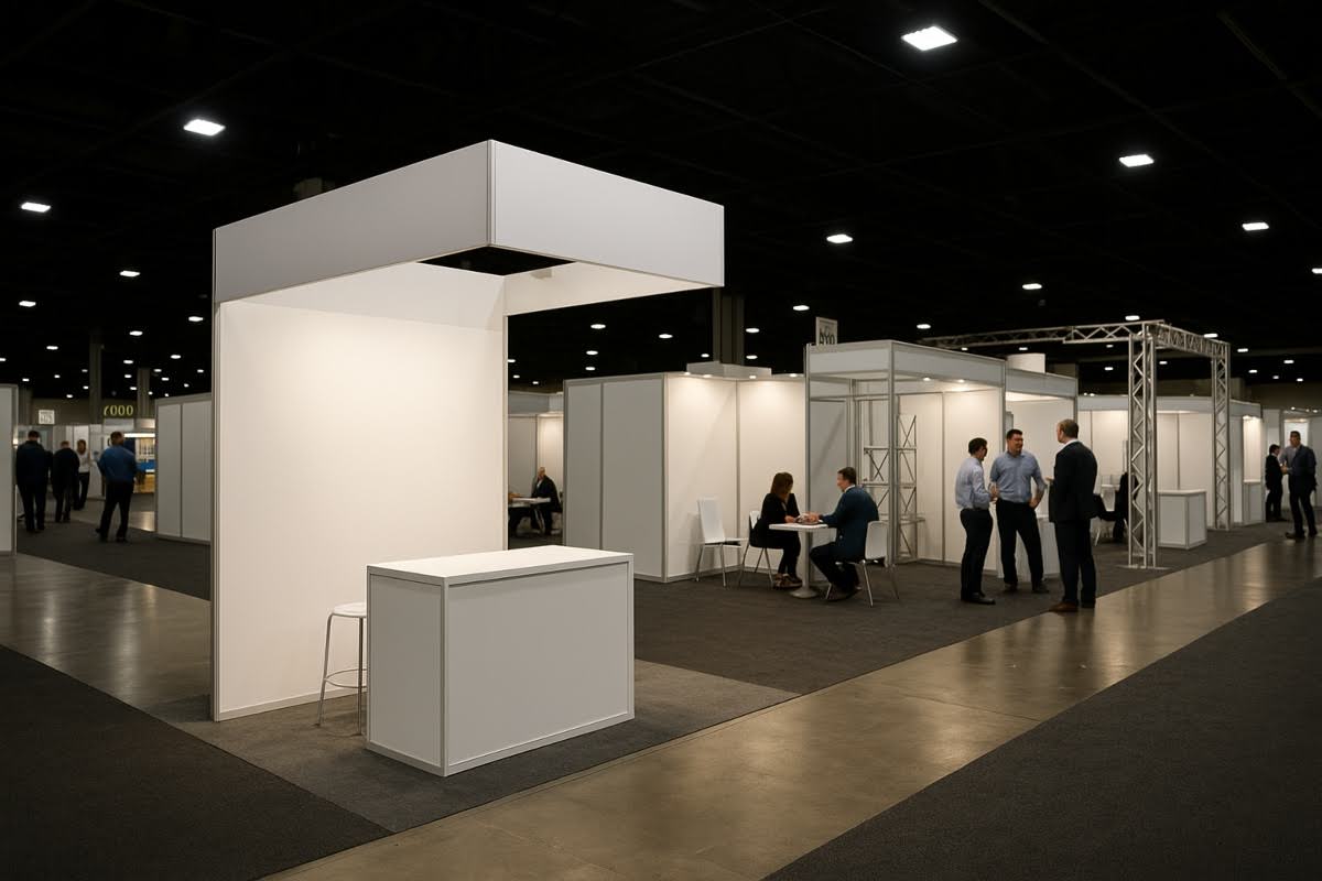 Trade show booth placement.
