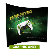 GRAPHIC ONLY - 10 Ft. Fabric Pop Up Overjoyed Display - 89"H - Curved Trade Show Exhibit Booth