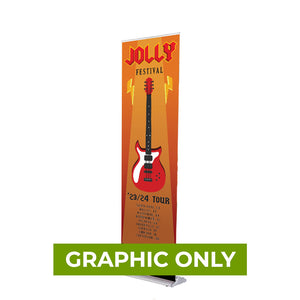 GRAPHIC ONLY - 24 In. Jolly Retractable Banner Super Flat Vinyl - Replacement Graphic