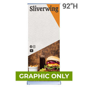 GRAPHIC ONLY - 33.5 In. Silverwing Retractable Banner Single-Sided Super Flat Vinyl - Replacement Graphic