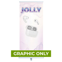 GRAPHIC ONLY - 33.5 In. Cinch Retractable Banner Stand - 80"H Super Flat Vinyl - Replacement Graphic