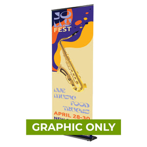 GRAPHIC ONLY - 36 In. SilverStep Retractable Banner Super Flat Vinyl - Replacement Graphic