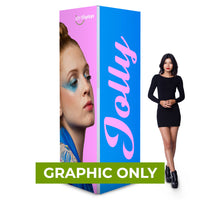  - GRAPHIC ONLY - Non-Backlit Jolly Square Exhibit Tower - Replacement Graphic (4-Pieces)