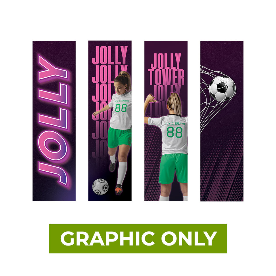 GRAPHIC ONLY - Backlit Jolly Square Exhibit Tower - Replacement Graphic (4 Pieces)