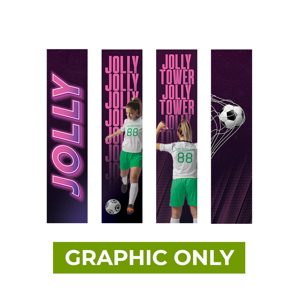 GRAPHIC ONLY - Backlit Jolly Square Exhibit Tower - Replacement Graphic (4 Pieces)