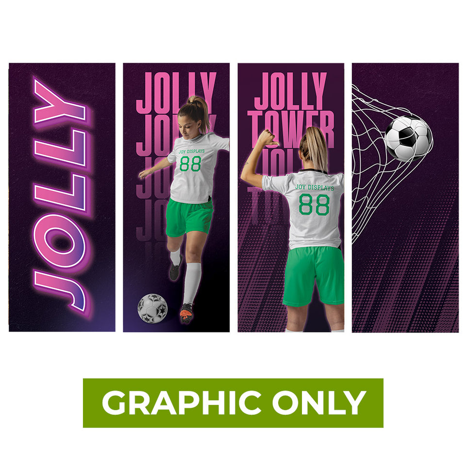 GRAPHIC ONLY - Backlit Jolly Square Exhibit Tower - Replacement Graphic (4 Pieces)