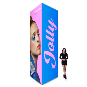 5'W x 14'H x 5'D - 60D Jolly Square Exhibit Tower