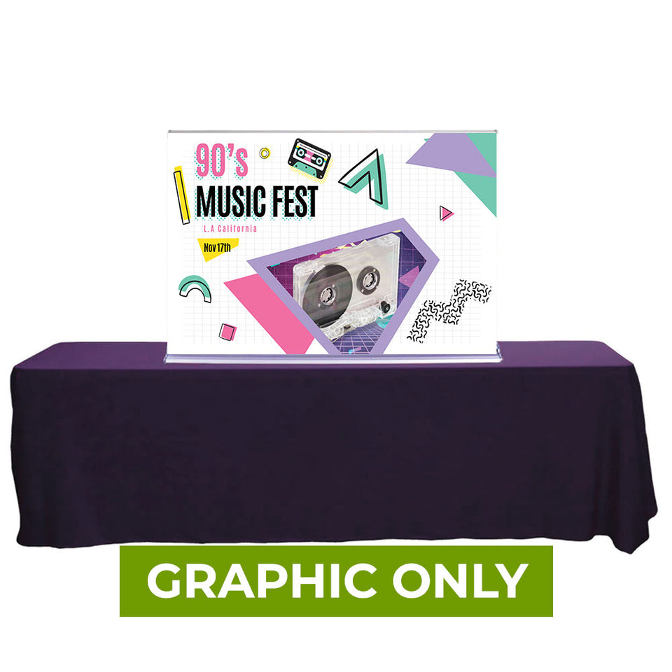 GRAPHIC ONLY - 60 In. SilverStep Tabletop Retractable Banner Stand Super Flat Vinyl - Replacement Graphic