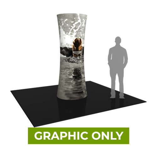 GRAPHIC ONLY - 8Ft Tall Cylinder Tower 03 Tension Fabric Formulate - Replacement Graphic