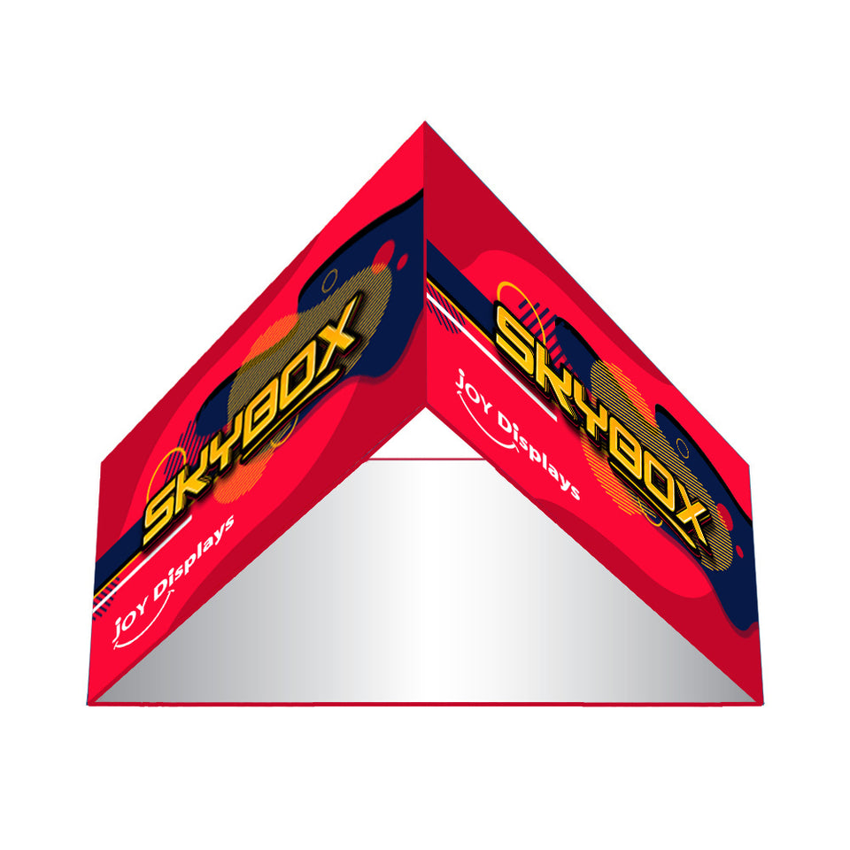 8 Ft. Triangle Overhead Hanging Banner - Trade Show Ceiling Sign