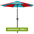 Load image into Gallery viewer, GRAPHC ONLY - 9ft Patio Umbrella - Replacement Graphic