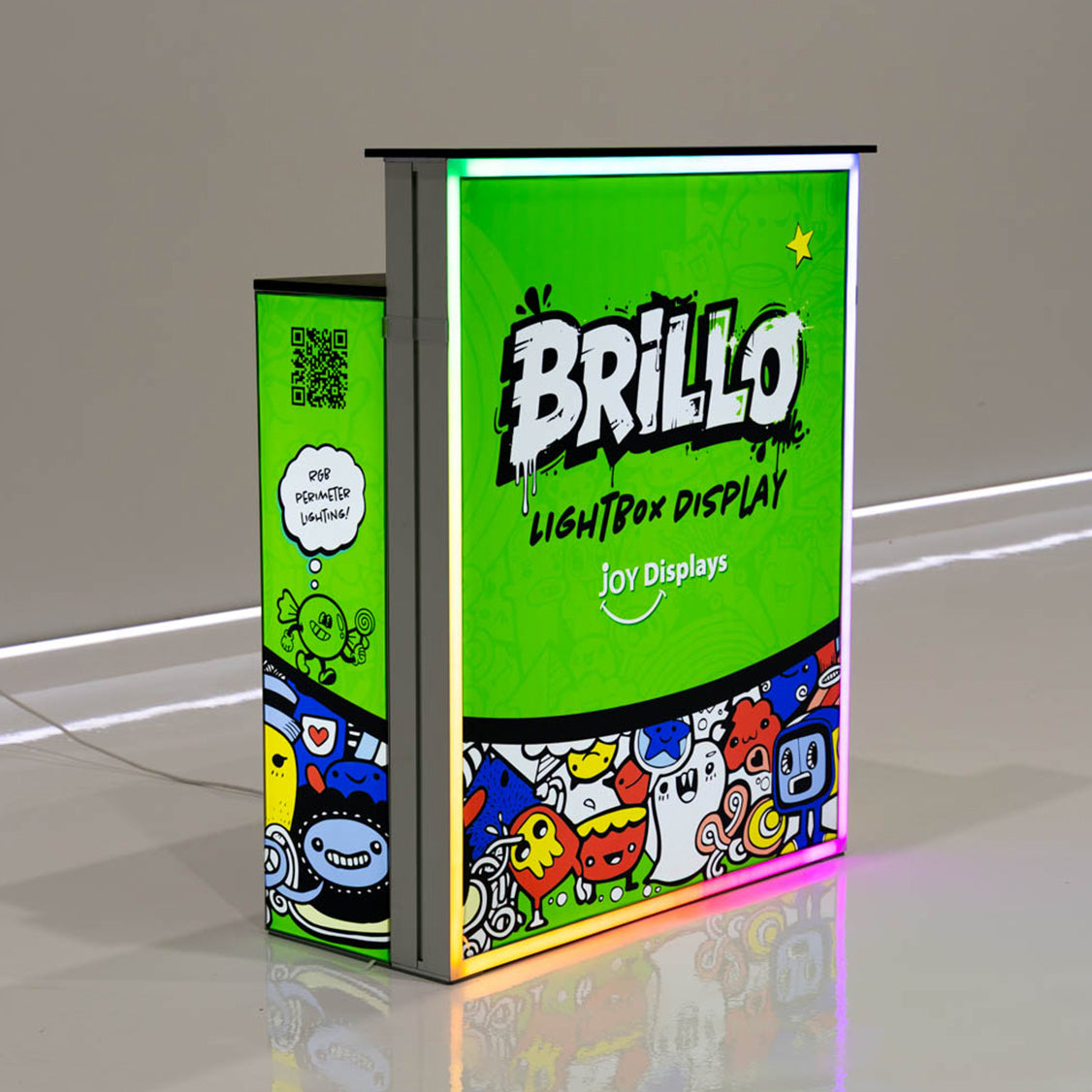 Brillo Counter Lightbox Display