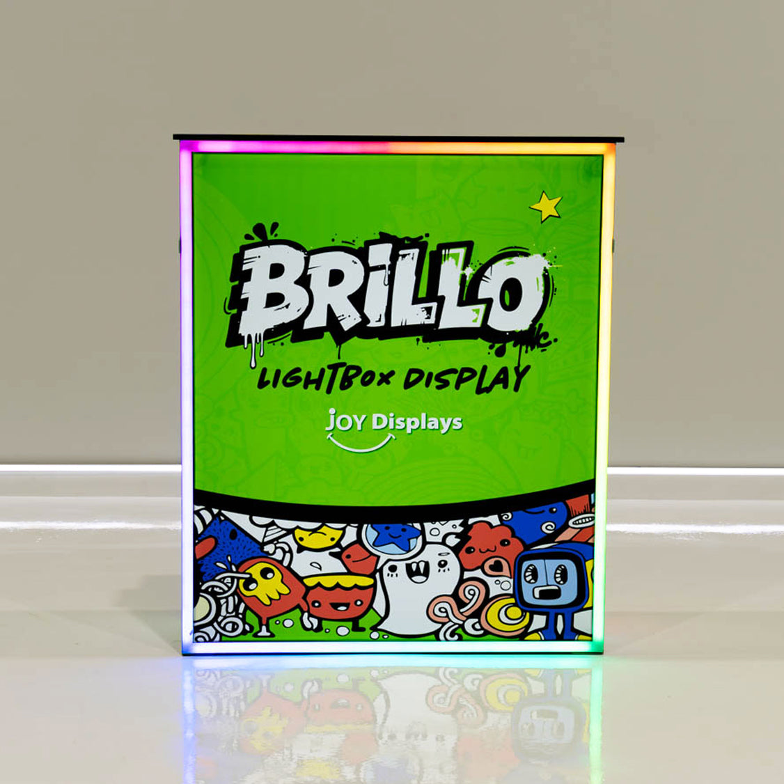 Brillo Counter Lightbox Display